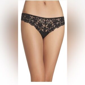 DKNY Lace Women’s Lace Thong Panties Underwear Black, Size XL, NEW